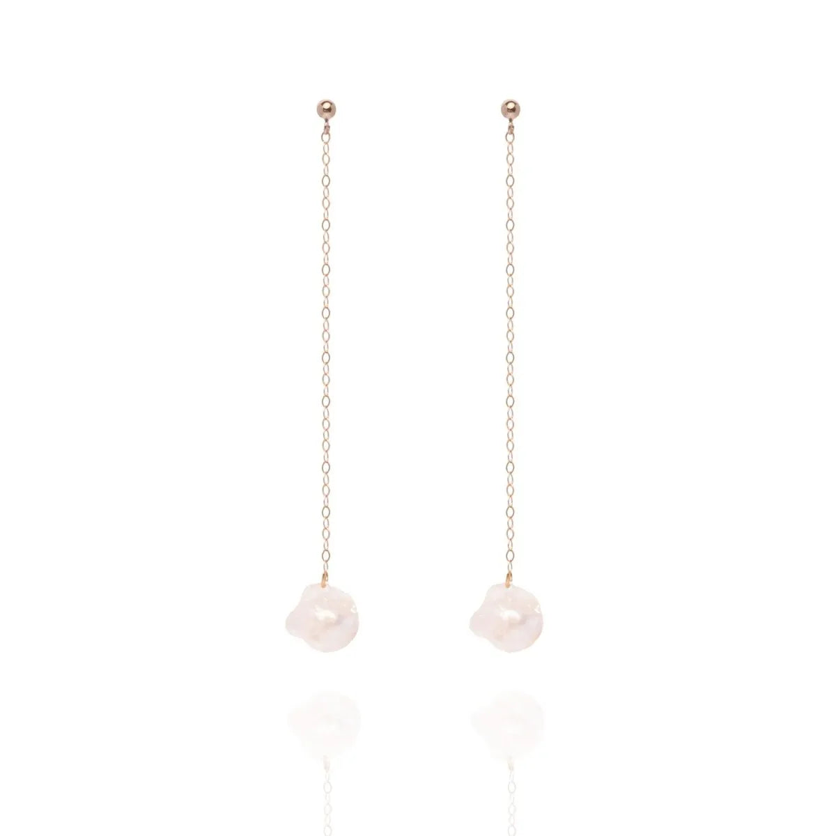 Noémie Keshi Pearl Gold Earrings - ELLA PALM